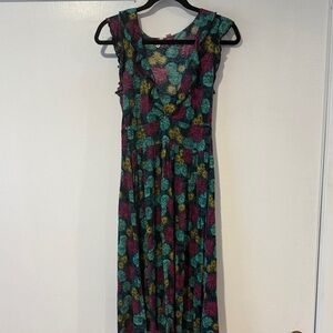 Frenchi Multicolor Floral Midi Dress